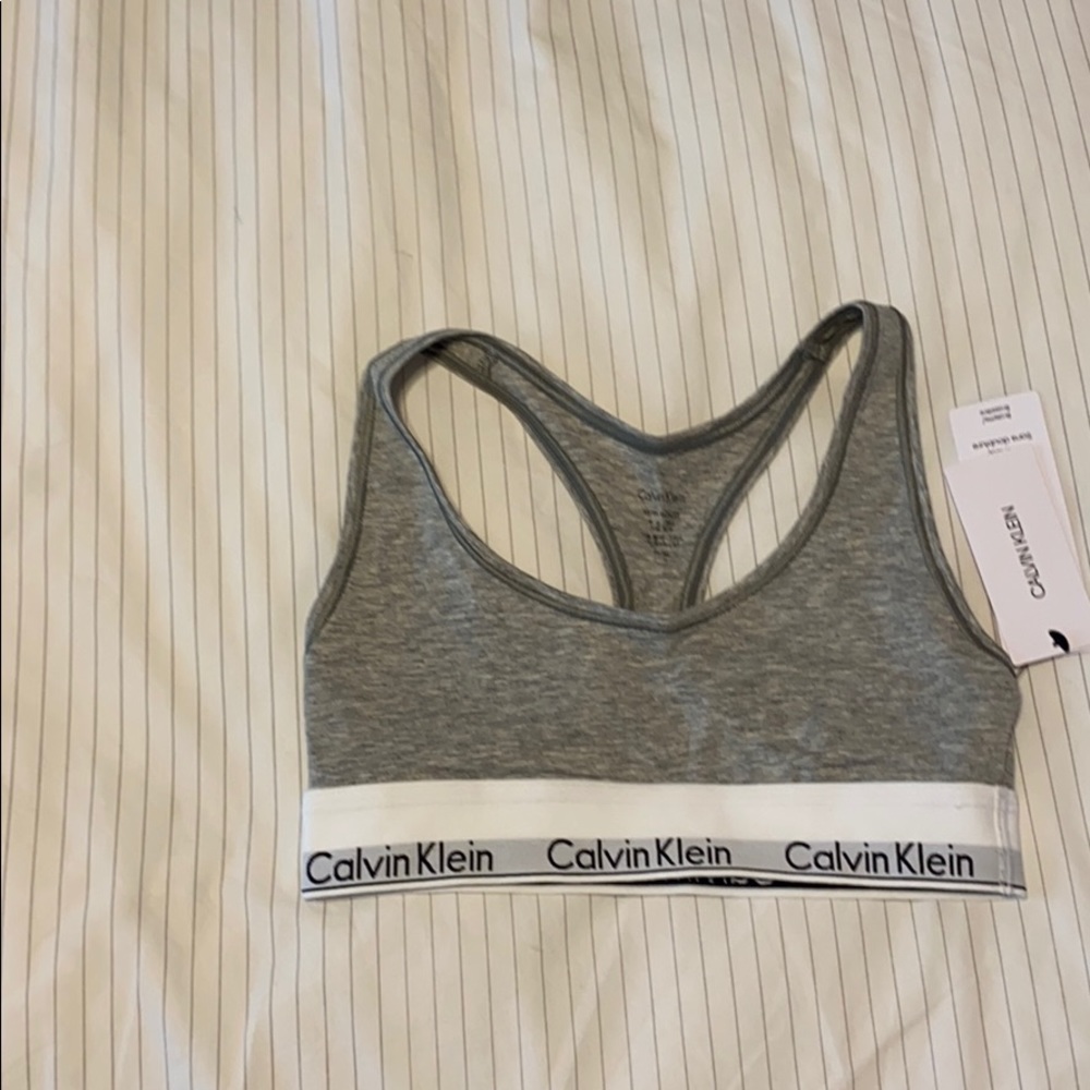Gray, Calvin Klein sports bra